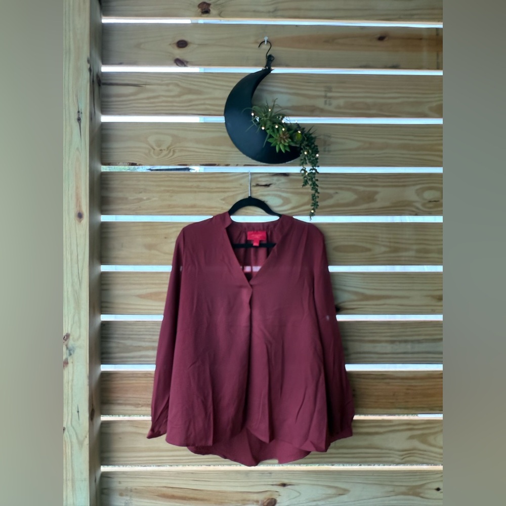 Jennifer Lopez Deep Red Blouse